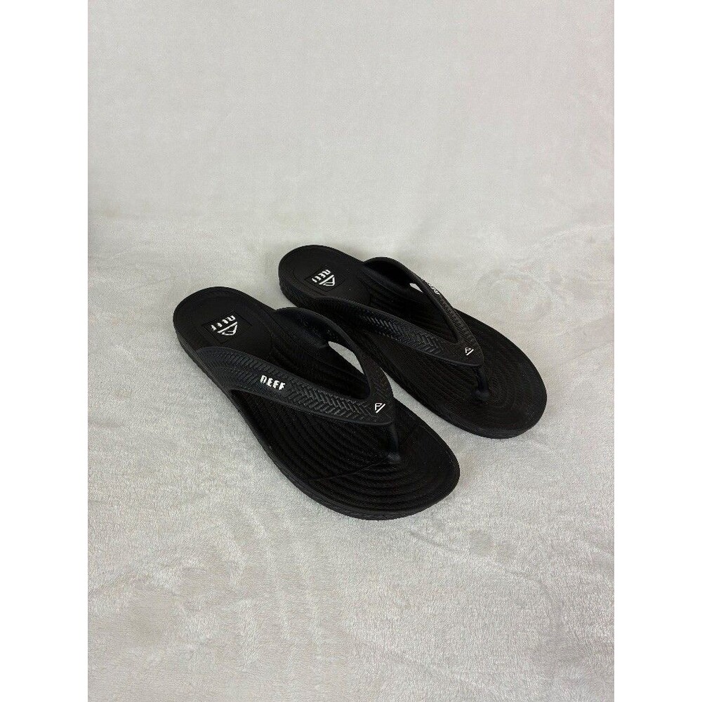 Reef Womens 10 Black Flip Flop Thong Sandal PVC Free Anatomic Contour Beach